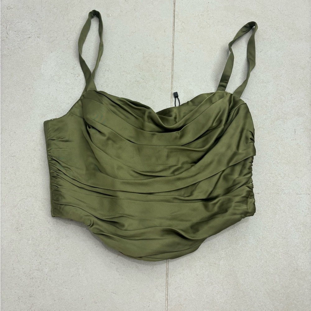 Zara Olive Green Camisole Top